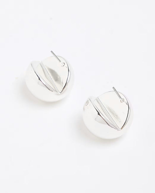 Silver ball stud earrings