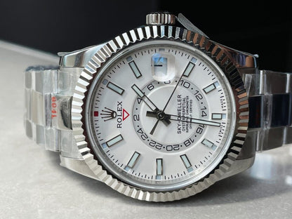Noob FACTORY 1:1 Rolex Sky-Dweller 326934 SS Best Edition White Dial A23J