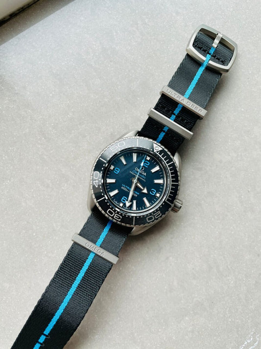Seamaster 6000M Ultra Deep SS SBF 1:1 Best Edition Black Dial on Black Nylon Strap A8912 Super Clone