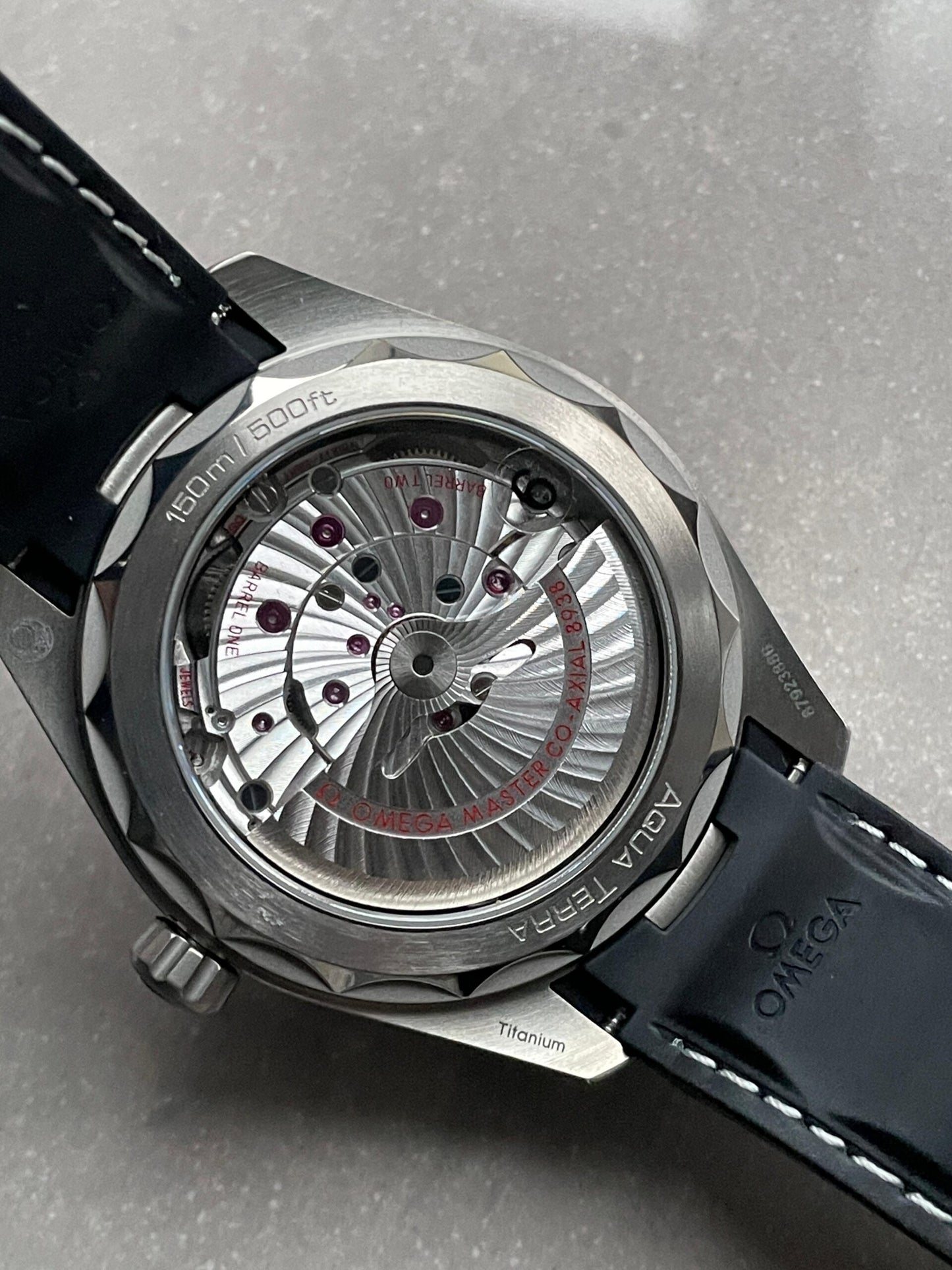 Omega Seamaster Aqua Terra GMT Titanium Worldtimer 43mm Ti Black Dial on Rubber Strap VSF A8938