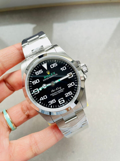 JVSF Factory 1:1 Rolex Air-King 40mm 126900 904L SS Black Dial VR3230
