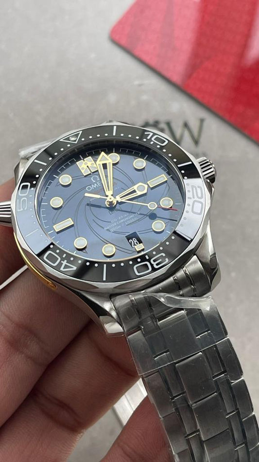 Seamaster Diver 300m Co-Axial Master Chronometer “James Bond 007 ” SS Black Dial on SS Bracelet VSF ORF Asia 8800  50TH ANNIVERSARY