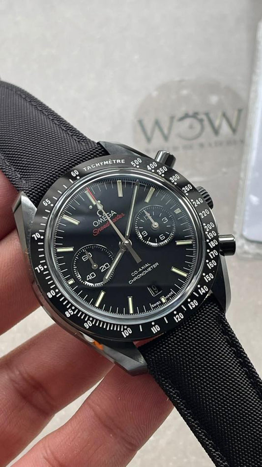 SPEEDMASTER “DARK SIDE OF THE MOON” REAL CERAMIC OMF 1:1 BEST EDITION BLACK BLACK ON NYLON STRAP A9300 V2