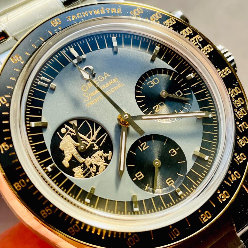 Speedmaster 50th Anniversary of APOLLO 11 The Moon Landing OMF Best Edition on SS Bracelet Manual Winding Chrono Movement