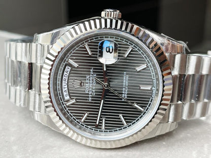EWF Factory SS 1:1 Rolex Day Date II 228239 Best Edition Black Dial A3255