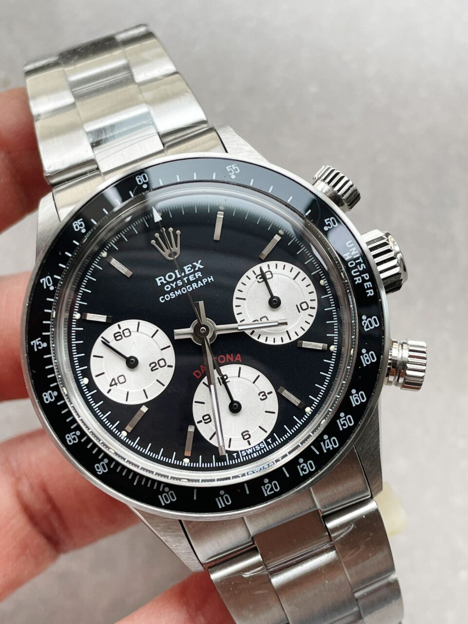 VINTAGE Rolex Daytona 6263 SS Black Dial 2 on Bracelet Venus 75