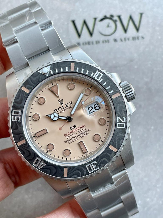 VSF FACTORY 1:1 Rolex Submariner DiW “Dune” 904L SS Yellow Dial VS3135