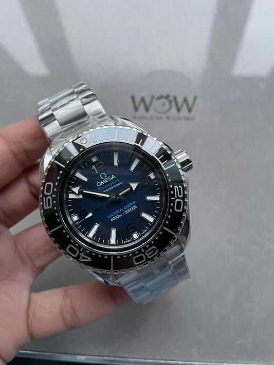 Seamaster 6000M Ultra Deep SS VSF 1:1 Best Edition Deep Blue Dial on SS Bracelet A8912