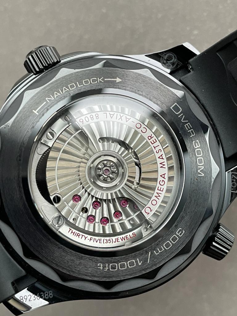 VSF Seamaster Diver Ghost 300m CER Black Dial Black Dots on Rubber Strap Asia 8806