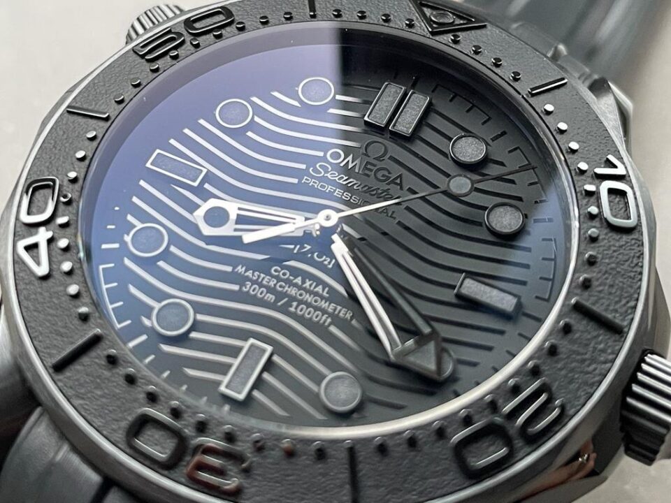 VSF Seamaster Diver Ghost 300m CER Black Dial Black Dots on Rubber Strap Asia 8806