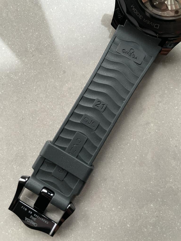 VSF Seamaster Diver Ghost 300m CER Black Dial Black Dots on Rubber Strap Asia 8806