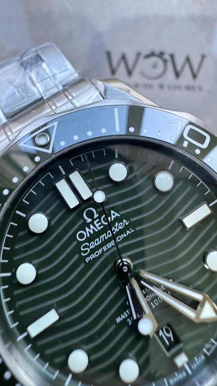 VSF Seamaster Diver 300M 1:1 Best Edition Green Ceramic Green Dial on SS Bracelet A8800
