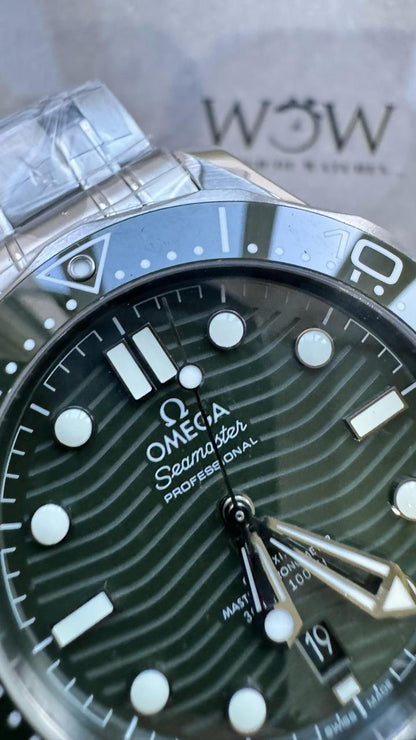 VSF Seamaster Diver 300M 1:1 Best Edition Green Ceramic Green Dial on SS Bracelet A8800