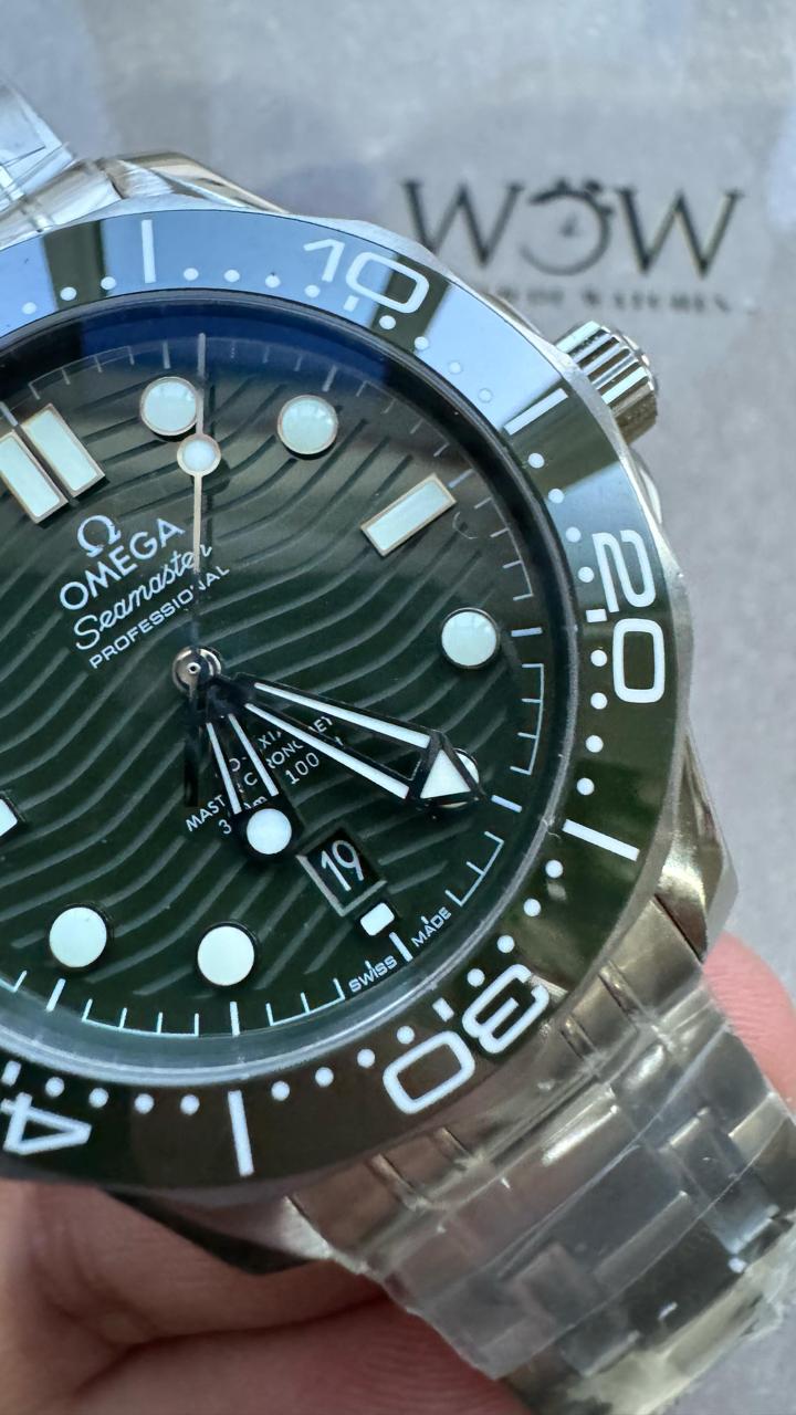 VSF Seamaster Diver 300M 1:1 Best Edition Green Ceramic Green Dial on SS Bracelet A8800