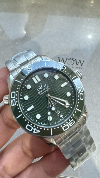 VSF Seamaster Diver 300M 1:1 Best Edition Green Ceramic Green Dial on SS Bracelet A8800