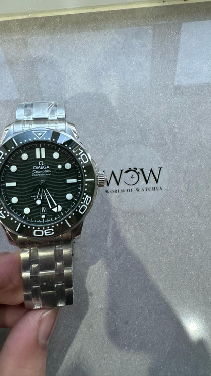 VSF Seamaster Diver 300M 1:1 Best Edition Green Ceramic Green Dial on SS Bracelet A8800