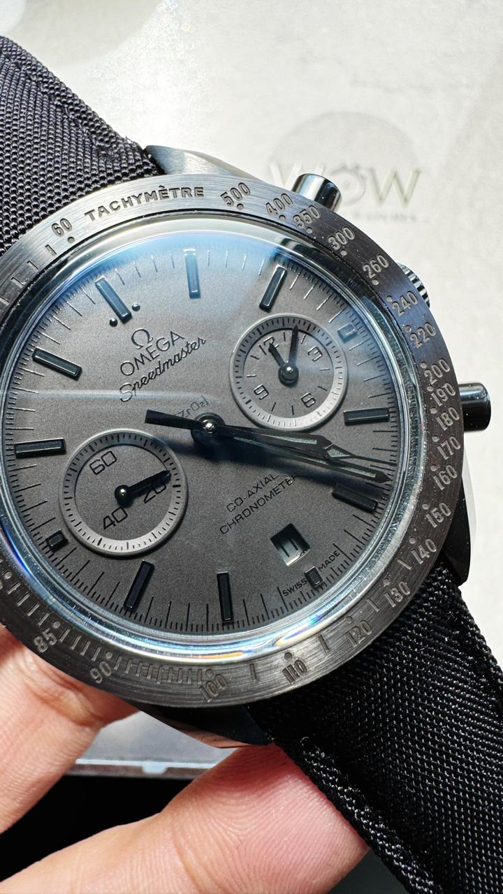 Speedmaster “Dark Side of The Moon” Real Ceramic OMF 1:1 Best Edition Black Black on Nylon Strap A9300 V2
