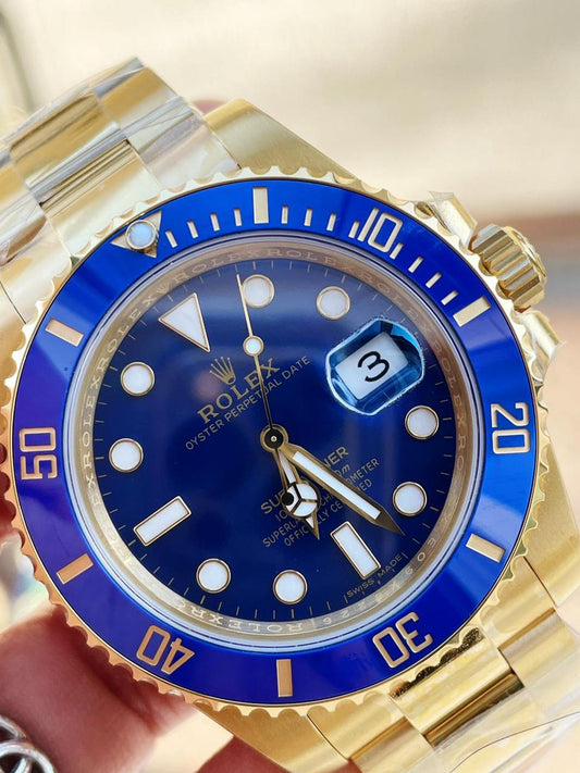 VSF FACTORY 1:1 Rolex Submariner 116618 LB Best Edition Blue Ceramic YG Plated 904L Steel VS3135