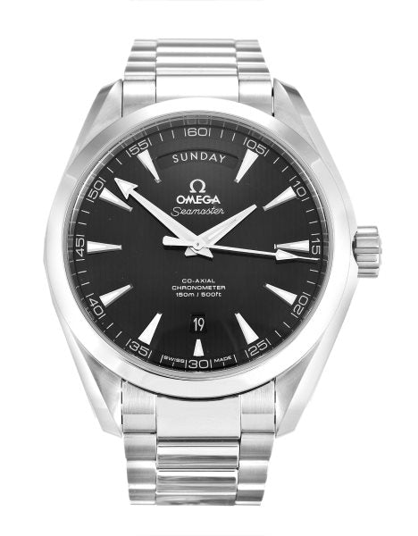 41.5 MM Steel Black Baton Omega Aqua Terra 150m Gents 231.10.42.22.01.001