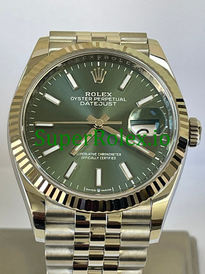 Rolex Datejust 36 Steel Mint Green Dial Ref.126234