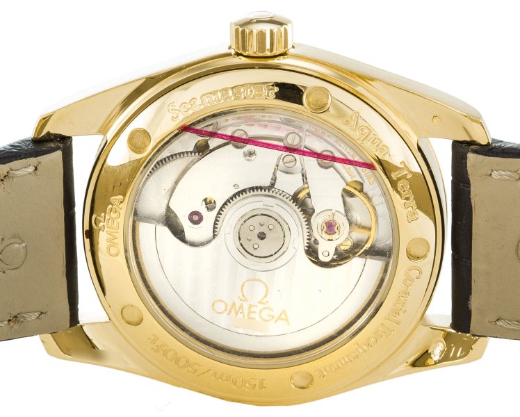 35 MM Yellow Gold Omega Aqua Terra 150m Mid-Size 2604.50.37